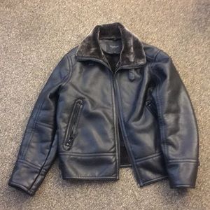 Andrew Marc Genuine Shearling Bomber Jacket